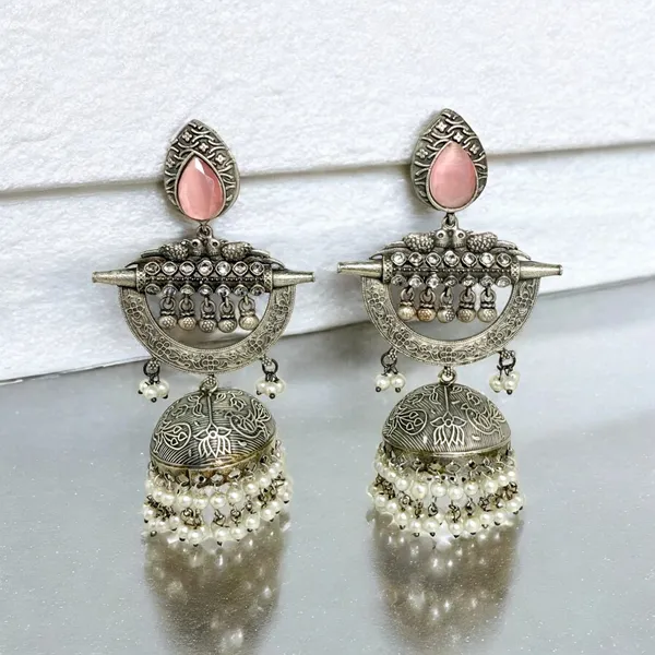 Ahalya_Jhumka_Earring_Pink