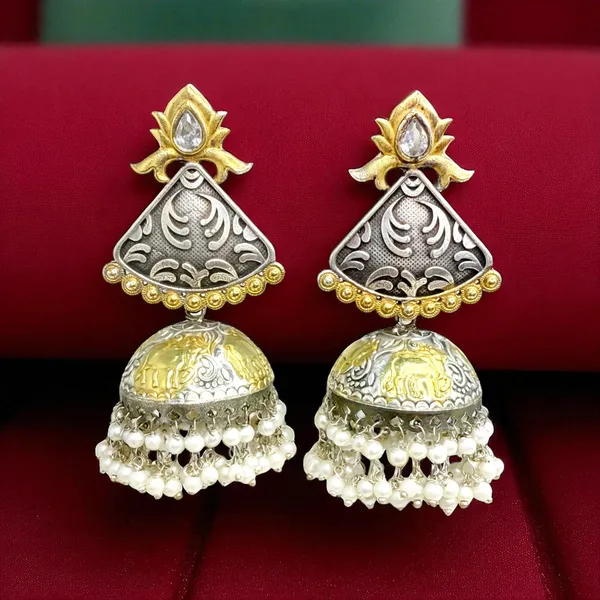 Deepika_Jhumka_Earring_Clear_White