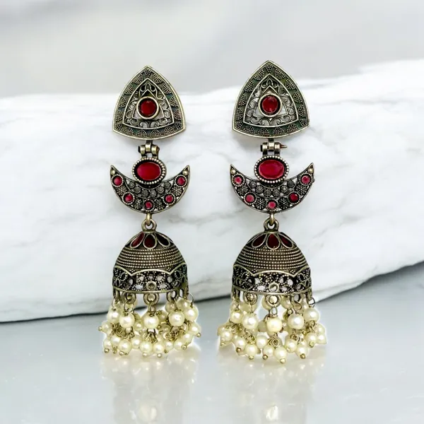 Nishira_Jhumka_Earring_Ruby