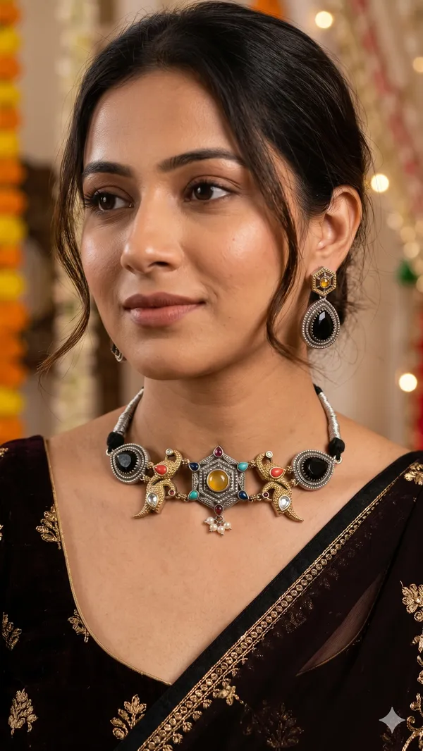 Samayar_Dual_Toned_Yellow_Stone_Choker_Necklace_Set_for_Women