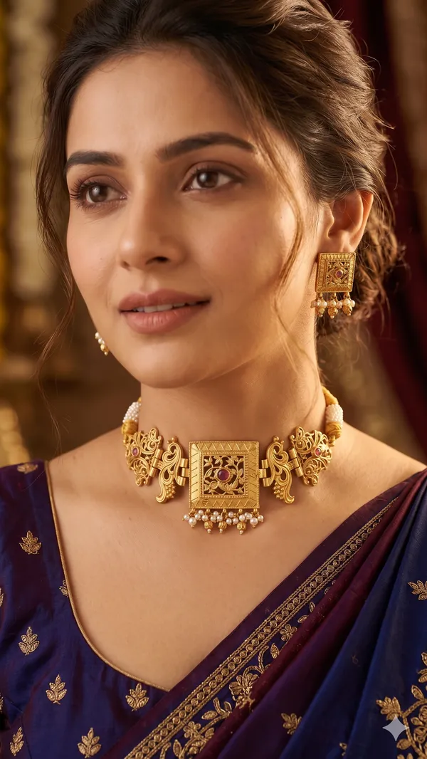 Yatika_Gold_Plated_Traditional_Choker_Necklace_Set_for_Women