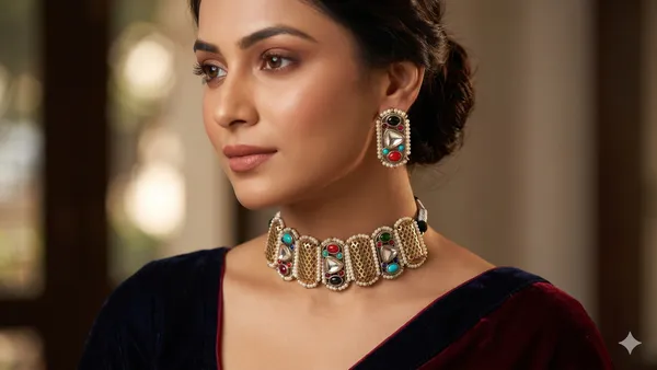 Rajeshwari_Gold-Toned_Multicolor_Stone_Necklace_Set_for_Women