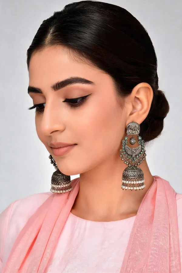 Gajakesari_Jhumka_Earring_Mint