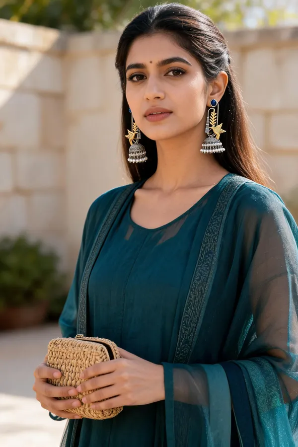 Hemlata_Dualtone_Jhumka_Blue