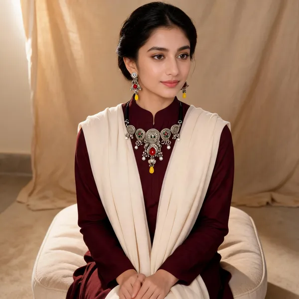 Mehervi_Royal_Choker_Set_Necklace_Ruby_Yellow