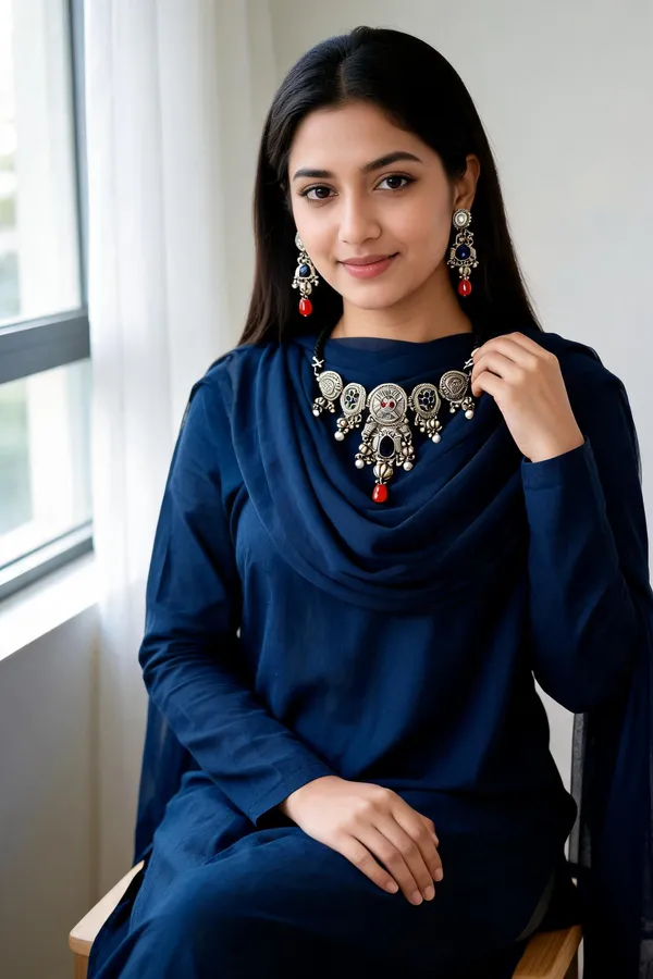 Mehervi_Royal_Choker_Set_Necklace_Blue