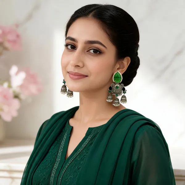 Aadishri_Danglers_Green