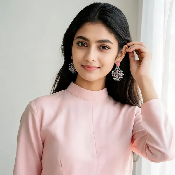 Dhangi_Stud_Earring_Pink