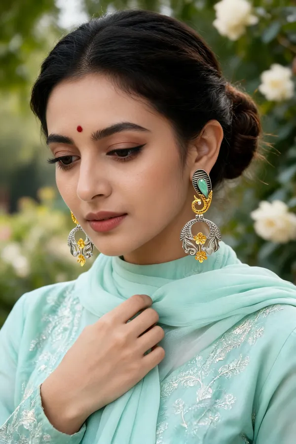 Hansika_Dangler_Earring_Green