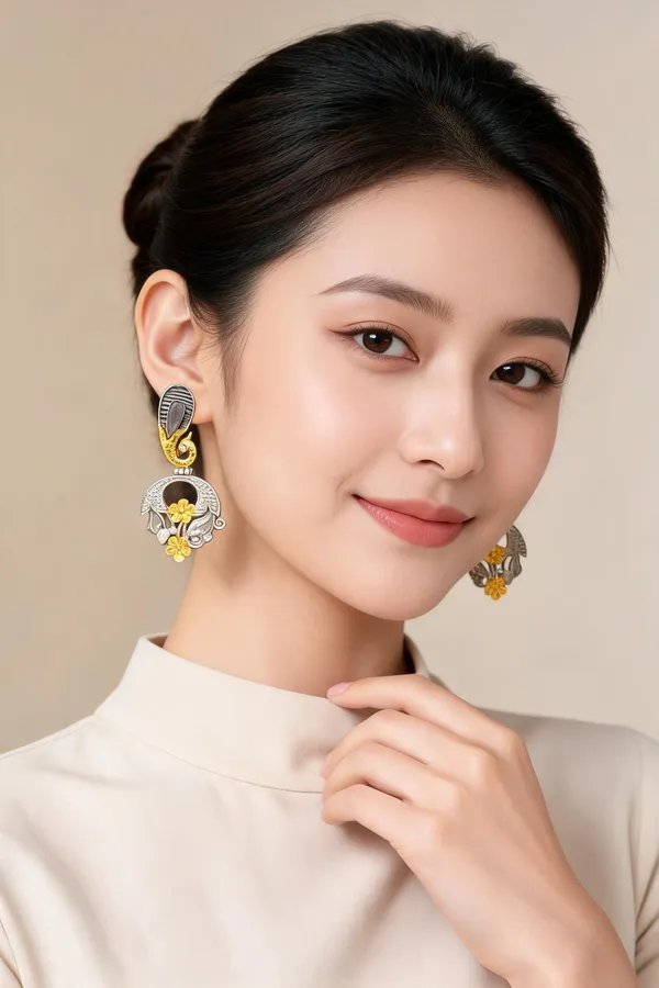 Hansika_Dangler_Earring_Grey