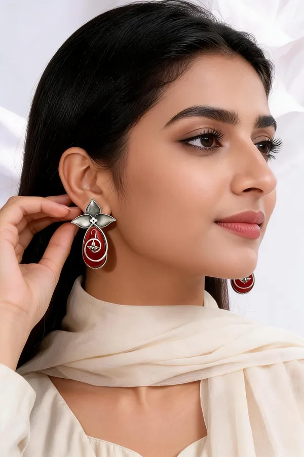 Trishala_Stud_Earring_Ruby