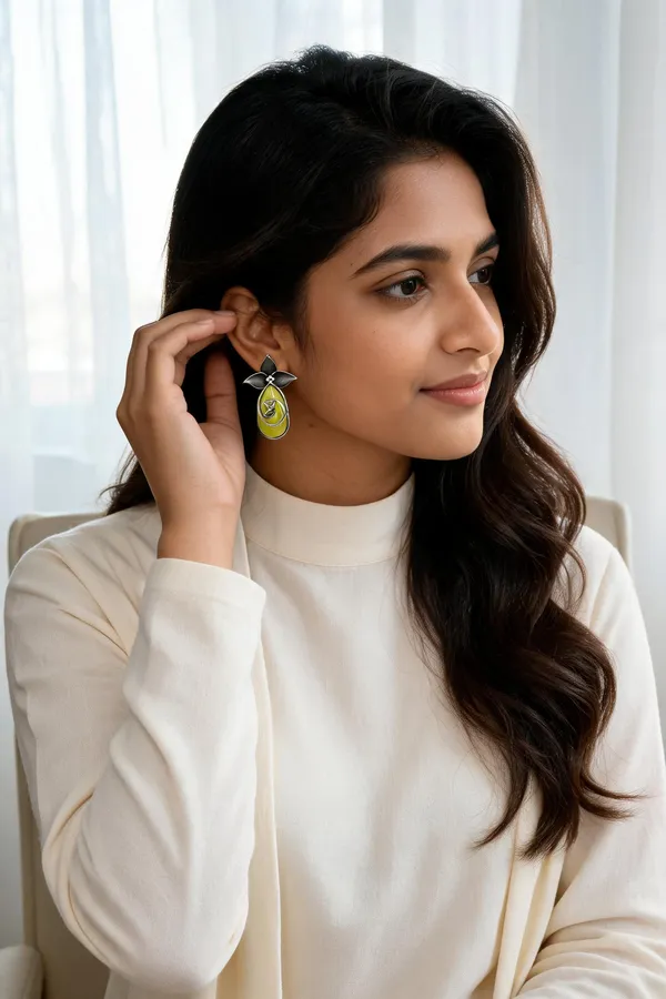 Trishala_Stud_Earring_Yellow