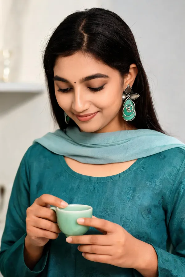 Trishala_Stud_Earring_Mint