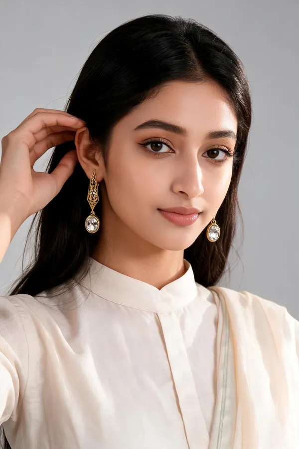 Meheriya_Dangler_Earring_Clear_White