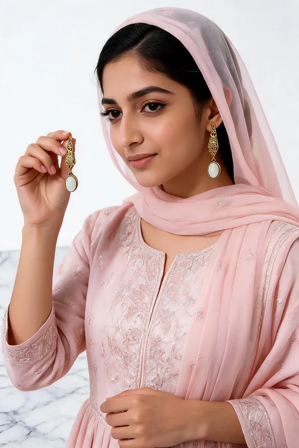 Meheriya_Dangler_Earring_White