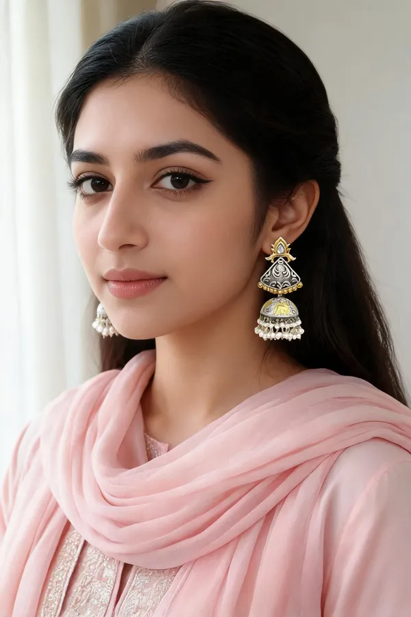 Deepika_Jhumka_Earring_Clear_White