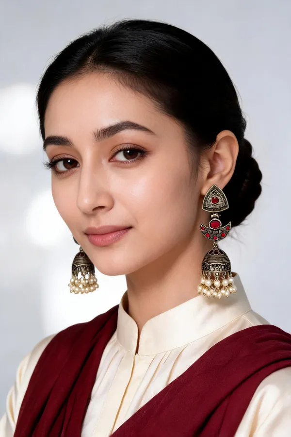 Nishira_Jhumka_Earring_Ruby