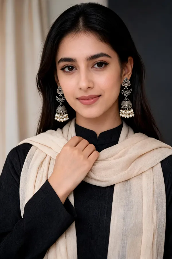 Nishira_Jhumka_Earring_Black