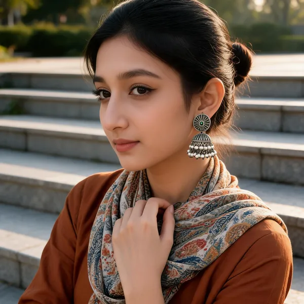 Vyantra_Jhumka_Earring_Green