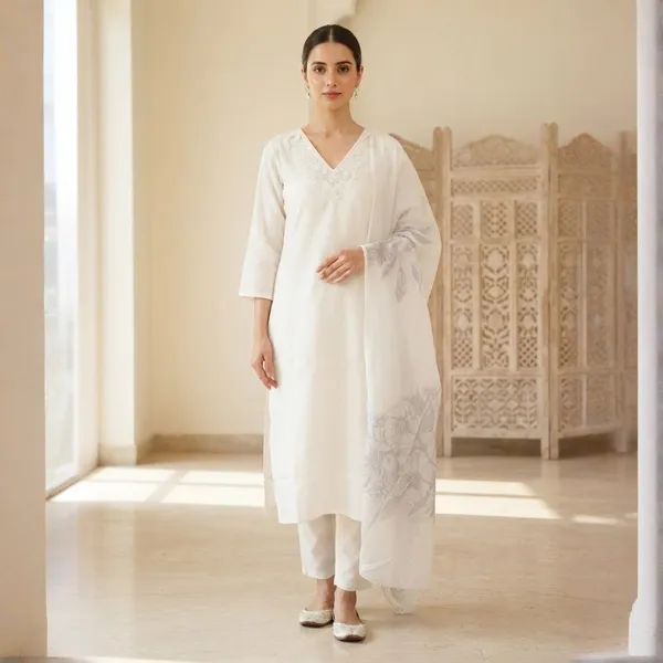 ZANIFA_Embellished_Kurta,_Trouser/Pant_&_Dupatta_Set_()