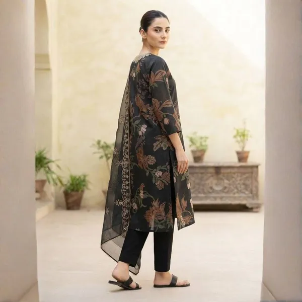 ZANIFA_Embellished,_Floral_Print_Kurta,_Trouser/Pant_&_Dupatta_Set_()