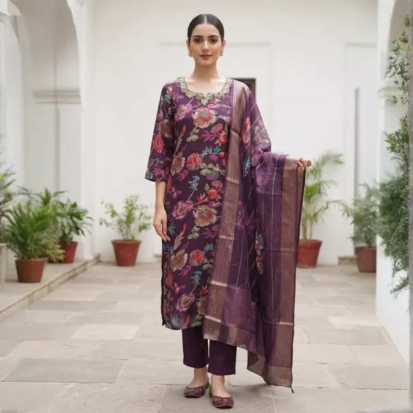 ZANIFA_Embellished,_Self_Design_Kurta,_Trouser/Pant_&_Dupatta_Set_()