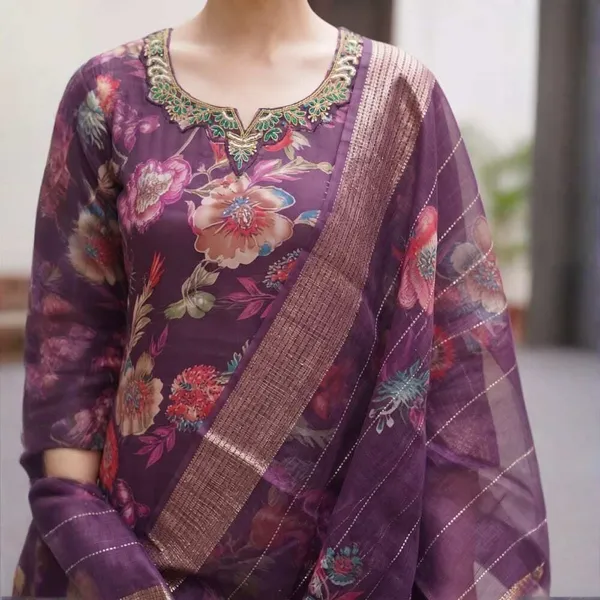 ZANIFA_Embellished,_Self_Design_Kurta,_Trouser/Pant_&_Dupatta_Set_()