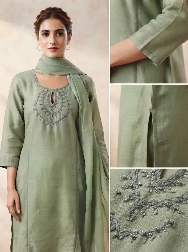 ZANIFA_Embellished_Kurta,_Palazzo_&_Dupatta_Set_()