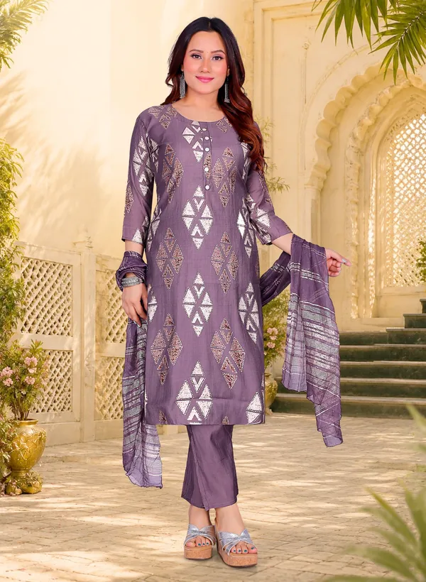 ZANIFA_Printed_Kurta,_Trouser/Pant_&_Dupatta_Set_()
