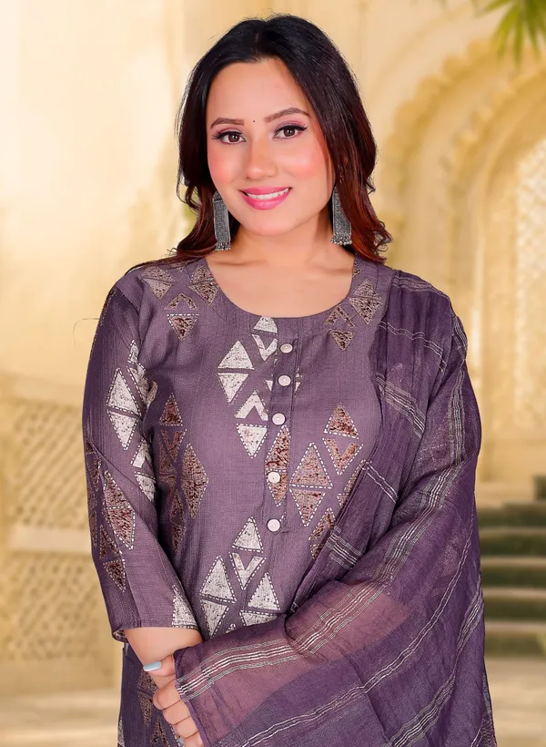 ZANIFA_Printed_Kurta,_Trouser/Pant_&_Dupatta_Set_()