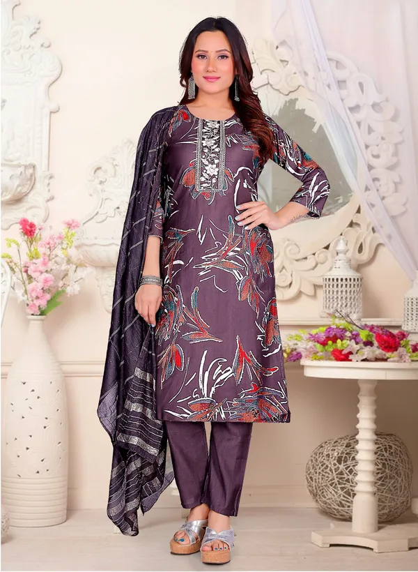 ZANIFA_Printed_Kurta,_Trouser/Pant_&_Dupatta_Set_()
