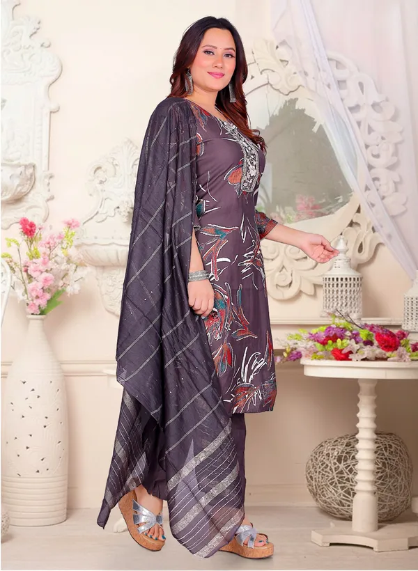 ZANIFA_Printed_Kurta,_Trouser/Pant_&_Dupatta_Set_()