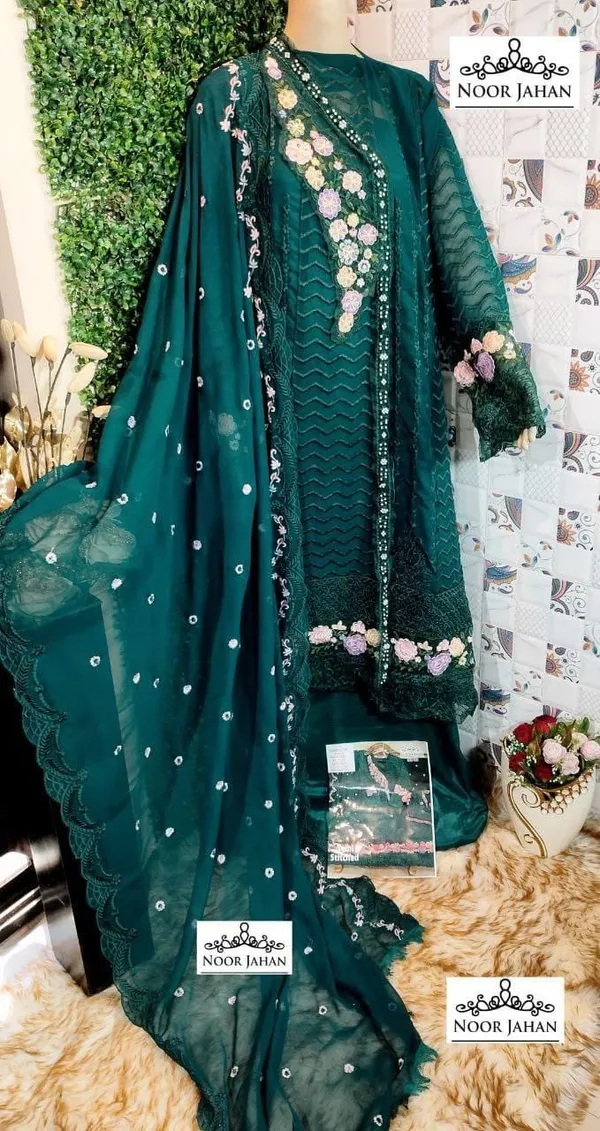 Kurti_pant_dupatta_set_Semistiched