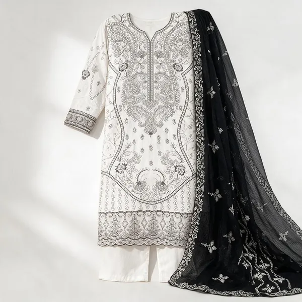 Vatican_Fabric_Semi_Stitched_Kurti_Pant_Dupatta_Set_For_Women