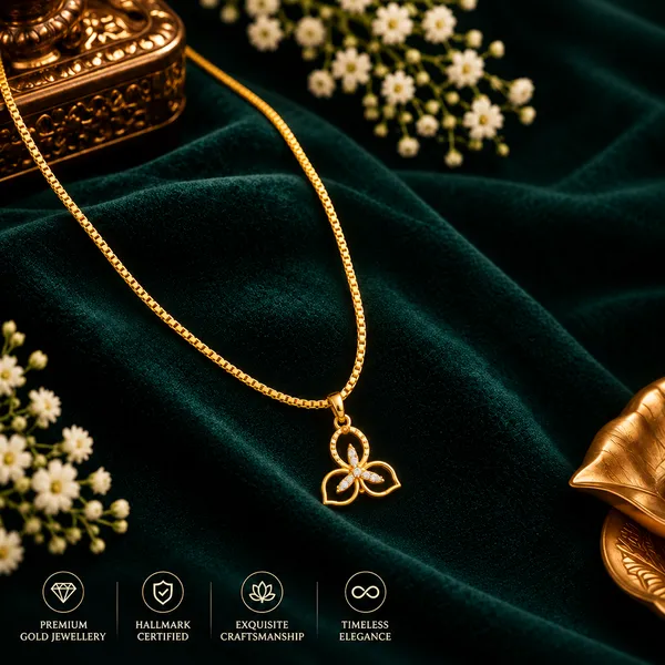 Gold_Floral_Pendant_Necklace_For_Women