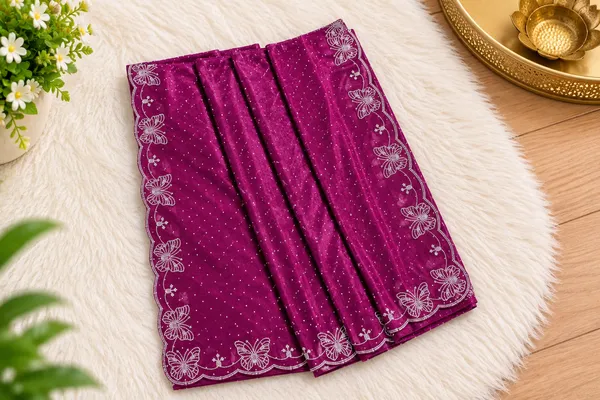Purple_Twill_Net_Saree_For_Women
