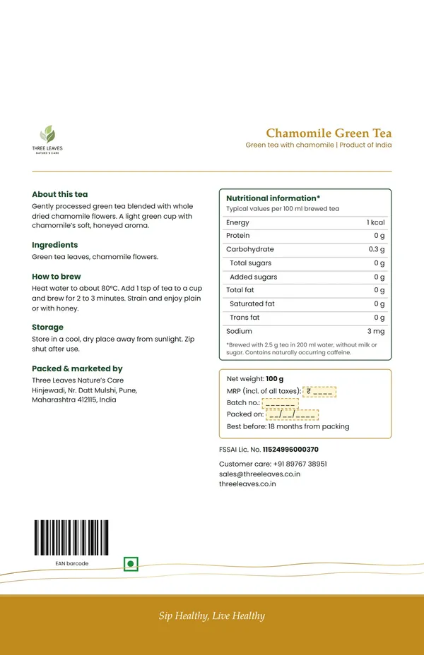 Three_Leaves_Chamomile_Green_Tea_100_G