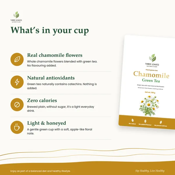 Three_Leaves_Chamomile_Green_Tea_100_G