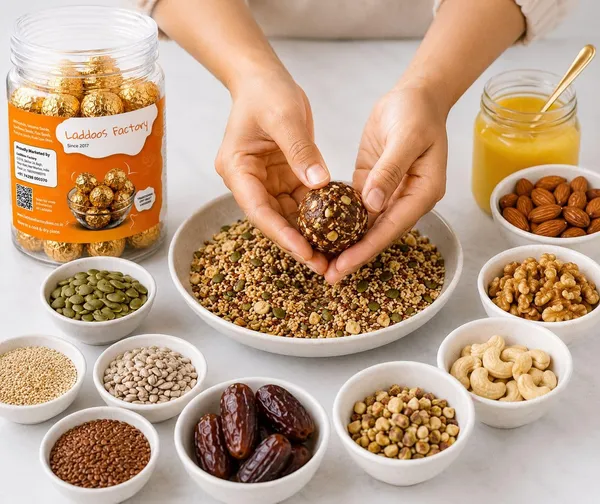 Three_Leaves_Nuts_&_Seeds_Protein_Ladoos_For_Women
