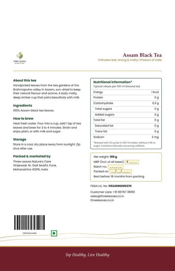 Three_Leaves_Assam_Orthodox_Loose_Leaf_Black_Tea_100_G