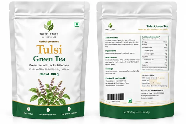 Three_Leaves_Tulsi_Green_Tea_100_G