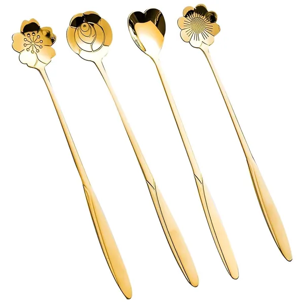 Stainless_Steel_Gold_Flower_Handle_Coffee_Spoon_Set
