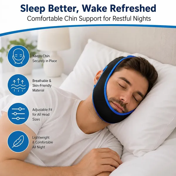 Black_Adjustable_Breathable_Anti-Snore_Chin_Strap
