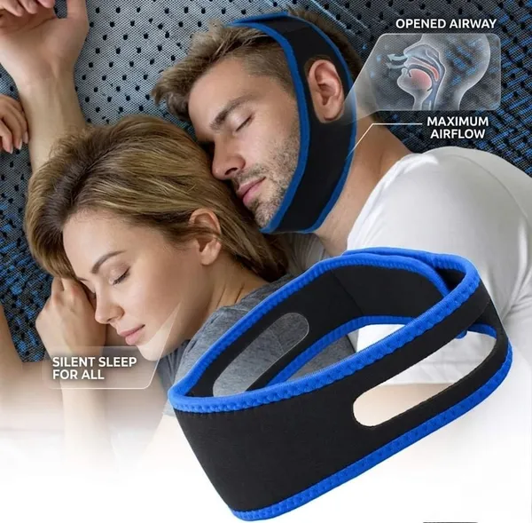 Black_Adjustable_Breathable_Anti-Snore_Chin_Strap