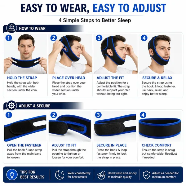 Black_Adjustable_Breathable_Anti-Snore_Chin_Strap