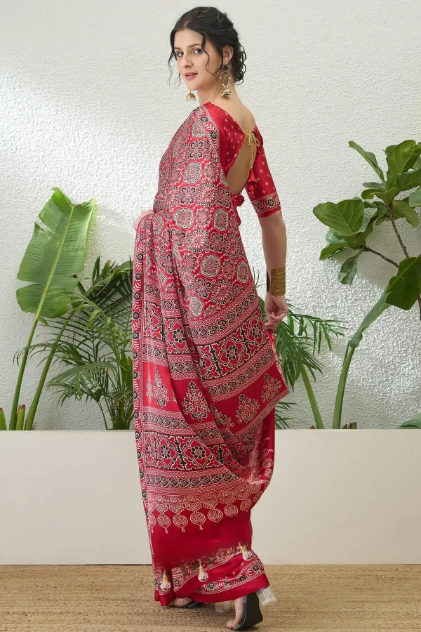 Maroon_Ajrakh_Printed_Soft_Modal_Silk_Natural_Print_Saree