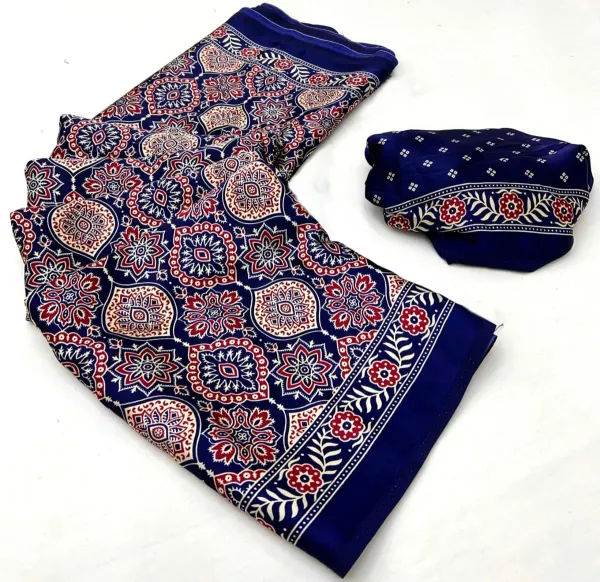 Indigo_Ajrakh_Printed_Soft_Modal_Silk_Natural_Print_Saree