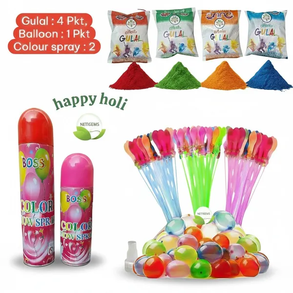_Solid_Holi_Combo_Kit_|_1_Holi_Water_Balloons_(3_Bunch)_+_2_Colour_Spray,_4_Gulal_|_Magic_Balloon_(Multicolor,_Pack_of_2)