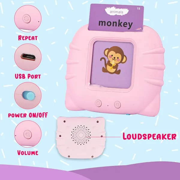 Talking_Flash_Card_Reader_Game_224_Words_Learning_Toys_For_Kids_(Pink)