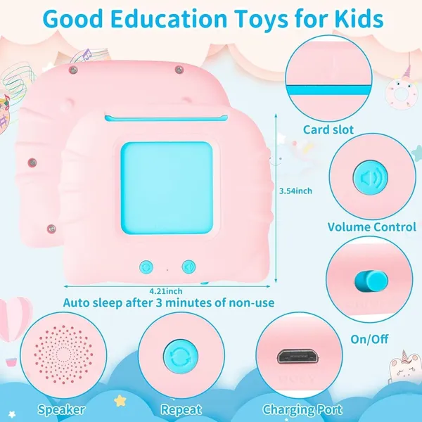 Talking_Flash_Card_Reader_Game_224_Words_Learning_Toys_For_Kids_(Pink)